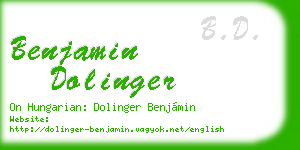 benjamin dolinger business card